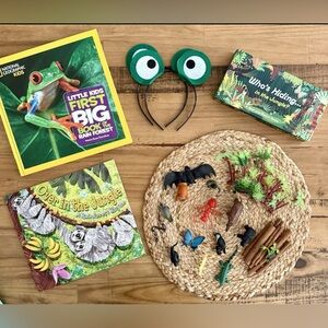 Rainforest Book & Study Sensory Bundle Montessori Bookish Play small world play